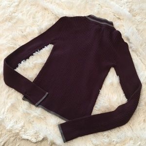 AEROPOSTALE  Ribbed Turtle-Neck Burgundy Sweater